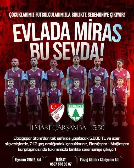 Elazığspor'dan Maç Öncesi Özel Seremoni Etkinliği