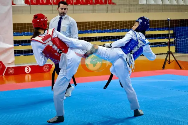 Bilecik'te Genç Tekvandocular Madalya İçin Ter Döktü