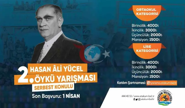 Atakum'da Genç Yazarlar İçin İkinci Hasan Ali Yücel Öykü Yarışması