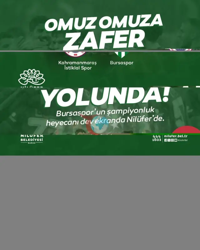 Nilüfer'de Bursaspor Maç Coşkusu Yaşanacak
