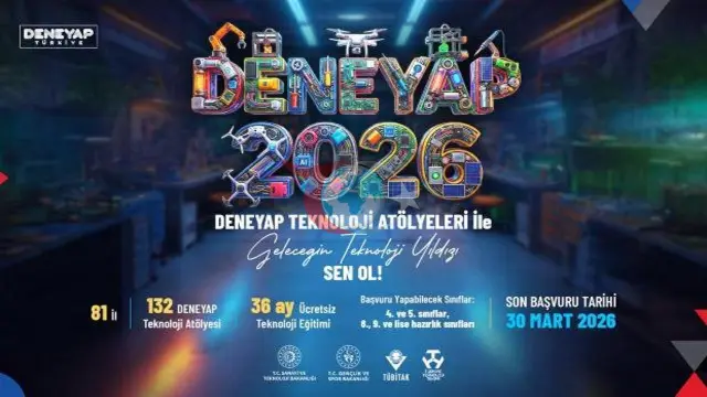 Deneyap Teknoloji Atölyeleri Geleceğin Teknoloji Liderlerini Arıyor! Başvurular 30 Mart'a Kadar