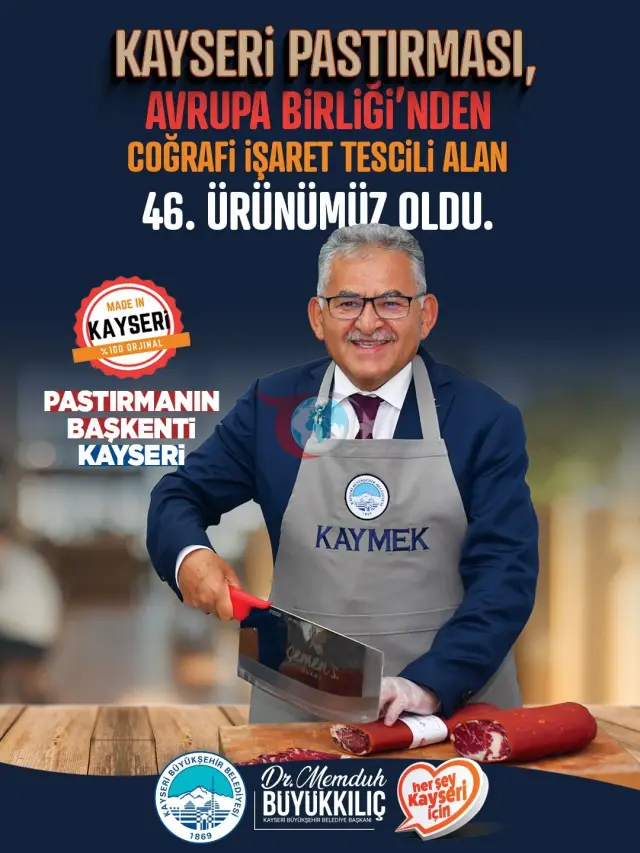 Kayseri Pastırması AB'den Coğrafi İşaret Tescili Aldı