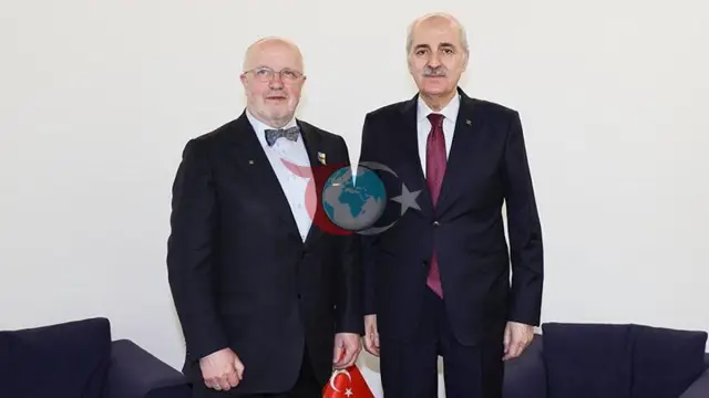 TBMM Başkanı Kurtulmuş ve Litvanya Meclis Başkanı Olekas Zagreb'de Bir Araya Geldi