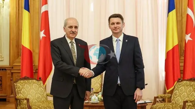 TBMM Başkanı Numan Kurtulmuş, Romanya'da Senato Başkanı ile Görüştü