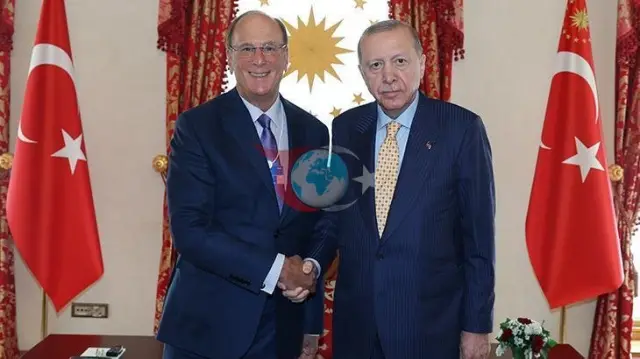 Cumhurbaşkanı Erdoğan, WEF Başkanı Fink ile Bir Araya Geldi