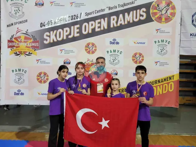 Düzceli Taekwondocular Üsküp'te Tarih Yazdı