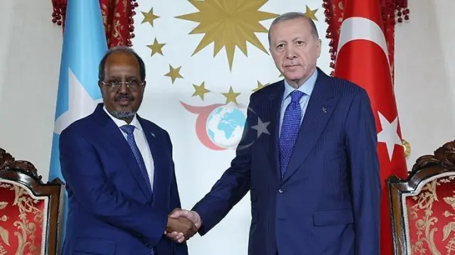 Cumhurbaşkanı Erdoğan ve Somali Cumhurbaşkanı Mahmud Dolmabahçe'de Buluştu