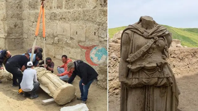 Laodikeia Antik Kenti'nde Athena'ya Ait Heykel Keşfedildi