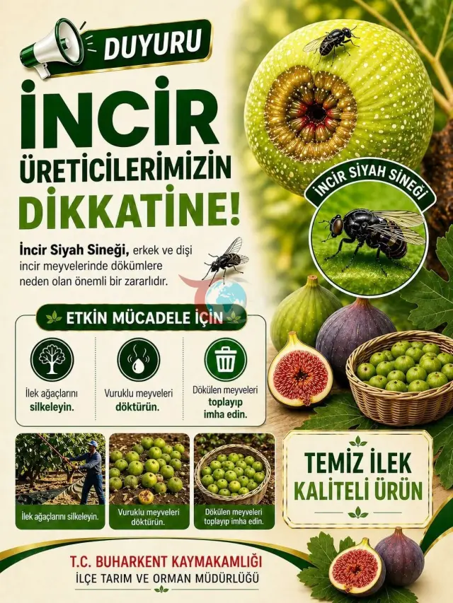 Buharkent'teki İncir Üreticilerine Siyah Sinek Tehlikesi Uyarısı