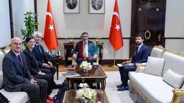 Cumhurbaşkanı Yardımcısı Yılmaz, İsviçre Büyükelçisi Scheurer'i Ağırladı