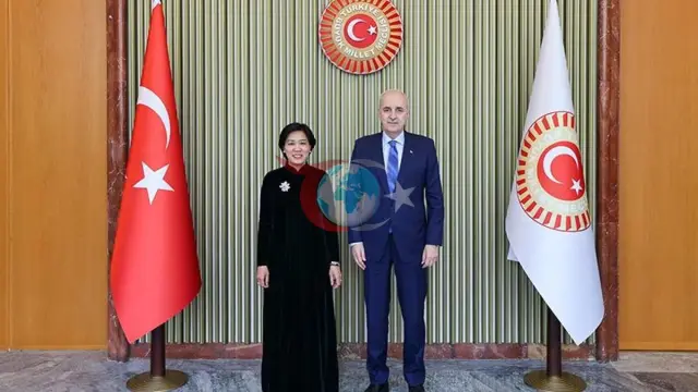 TBMM Başkanı Kurtulmuş, Vietnam Ankara Büyükelçisini Ağırladı