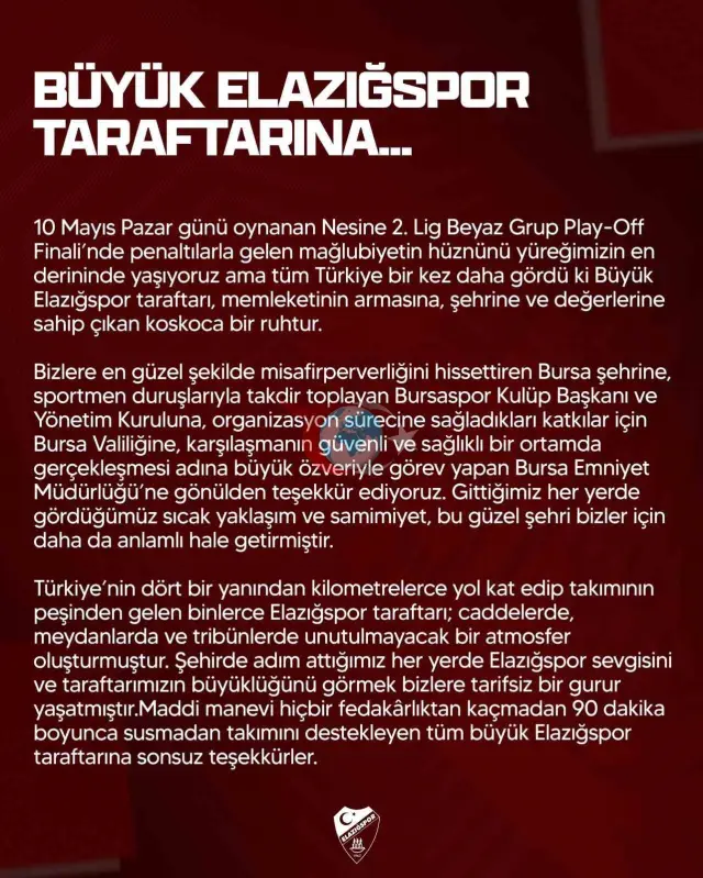 Elazığspor: Yeniden Doğuşun Hikayesi