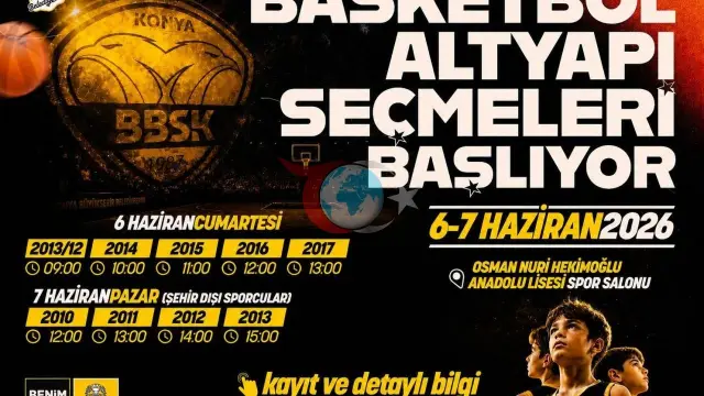 Konya'da Geleceğin Basketbol Yetenekleri Aranıyor