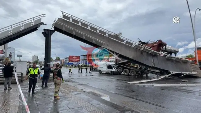 Ankara'da Üst Geçit Kazası: Kamyon Çarpması Sonucu 3 Yaralı