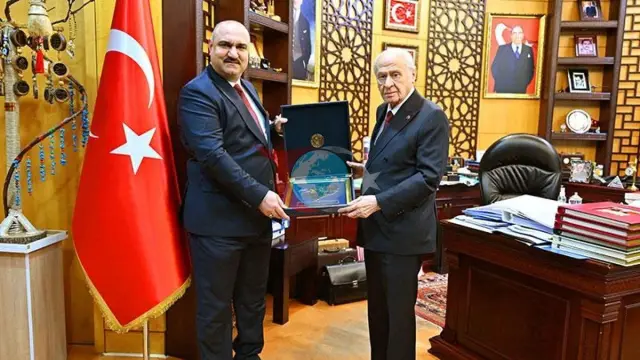 Devlet Bahçeli, İlk Türkmen Vali Muhammed Seman Ağa'yı Ağırladı