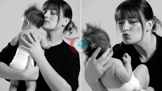 Gizem Karaca Qızının İlk Addımlarını Sosial Mediada Paylaşıb