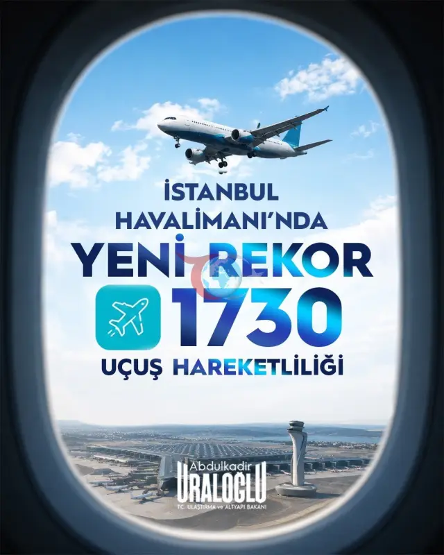 İstanbul Havalimanı'nda Uçuş Rekorları Kırılıyor