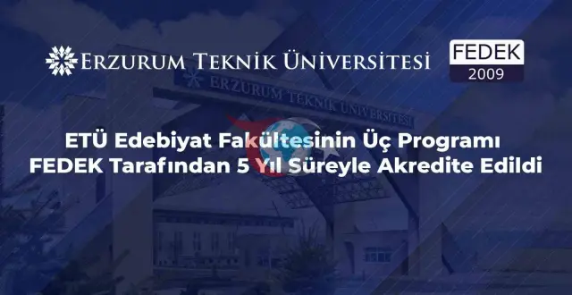 ETÜ'nün Üç Programı 5 Yıl Süreyle FEDEK Akreditasyonu Aldı
