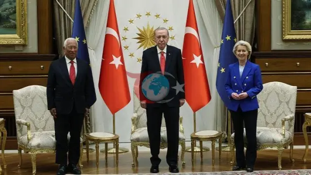 Cumhurbaşkanı Erdoğan, AB Liderleri Costa ve von der Leyen ile Külliye'de Bir Araya Geldi
