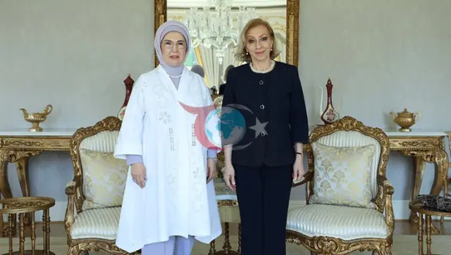 Birinji aýaly Erdogan Liwan premýer-ministriniň aýaly Sahar Selamy Stambulda myhman aldy
