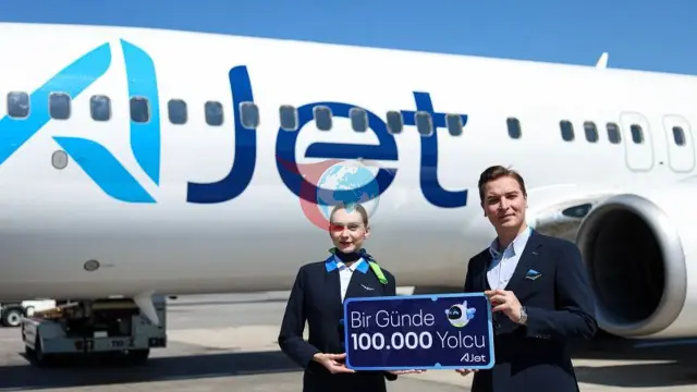 AJet'ten Tarihi Rekor: Bir Günde 101 Bin 545 Yolcu Taşındı