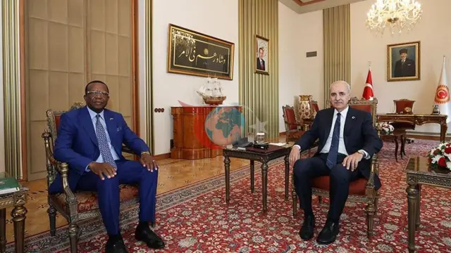 TBMM Başkanı Numan Kurtulmuş, Kamerun Büyükelçisi Victor Tchatchouwo'yu Kabul Etti