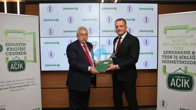 Şekerbank ve TESK'ten Esnafa Dev Finansman Desteği: Şubeye Gitmeden 1 Milyon 250 Bin TL Kredi