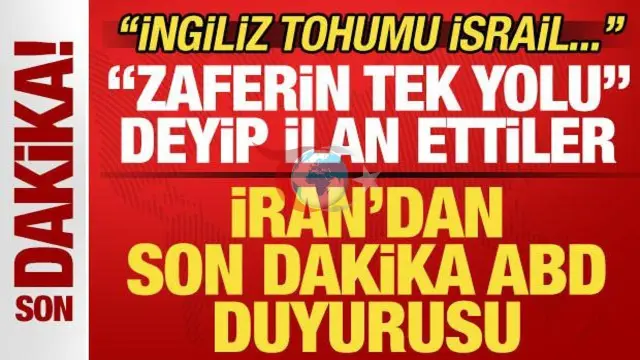 İran'dan ABD, İsrail ve İngiltere'ye Sert Tepki: "Tek Yol Direniş"