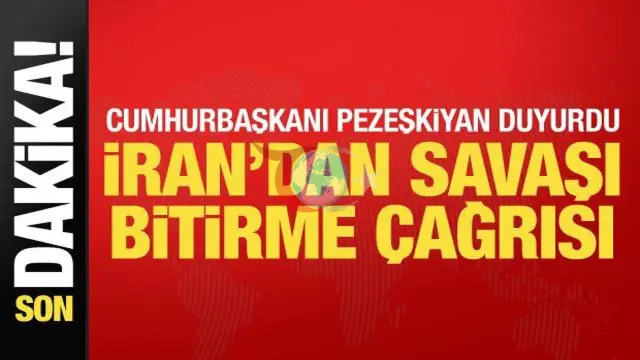 Eron prezidenti Pezeshkianning tarixiy chaqiruvi: “Urushni hozir to‘xtatgan ma’qul”