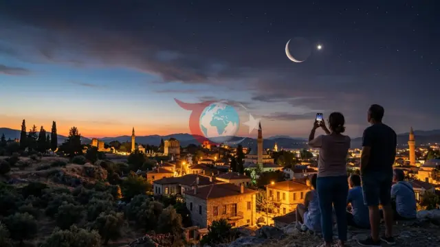 Milasda asmanda wizual baýram, Muğla: esarym Aýyň we Staryldyzyň haýran galdyryjy duşuşygy