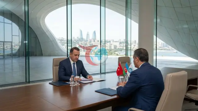 Dışişleri Bakanı Hakan Fidan, Bakü'de TÜRKPA Genel Sekreteri Ramil Hasan ile Bir Araya Geldi