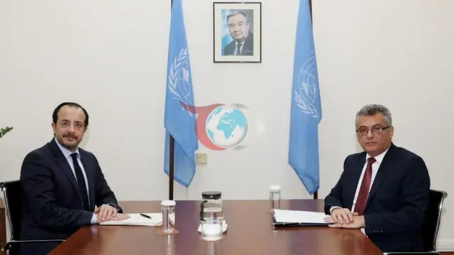 KKTC Cumhurbaşkanı Erhürman ile GKRY Lideri Hristodulidis Ara Bölgede Bir Araya Geldi