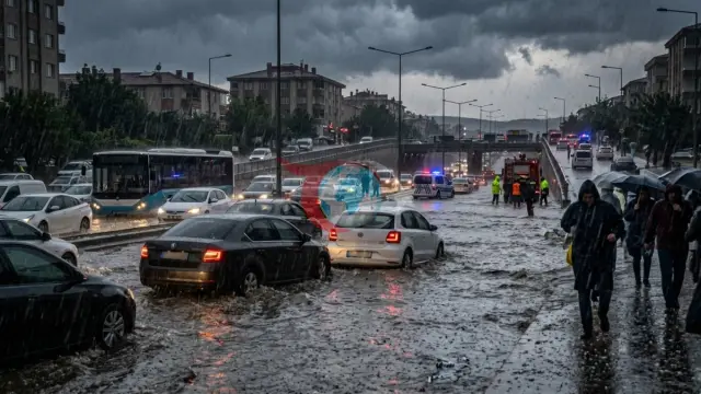 Uşak'ta Şiddetli Sağanak ve Dolu Kabusu: Yollar Göle Döndü, Ulaşım Durdu