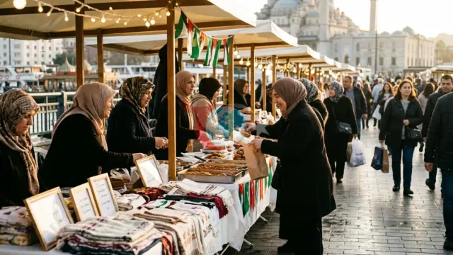 İstanbul'un Annelerinden Gazze'ye Şefkat Eli: Eminönü'nde Dev İnsani Yardım Kermesi