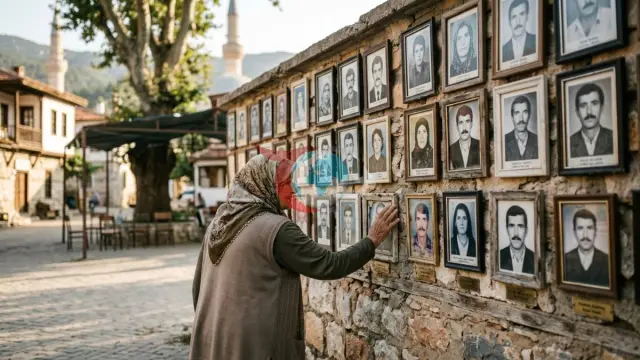 Antalya'da Duygulandıran Gelenek: Köy Meydanındaki Fotoğraf Duvarını Görenler Dualar Ediyor