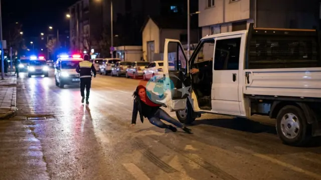 Eskişehir'de Dehşet Anları: Eşinin Zorla Tuttuğu Hareket Halindeki Kamyonetten Kendini Yola Attı