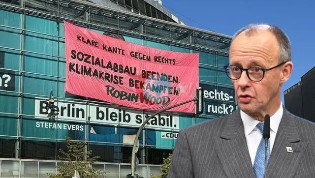 Berlin'de Sıcak Saatler: İklim Aktivistlerinden CDU Genel Merkezinde Çatılı Protesto