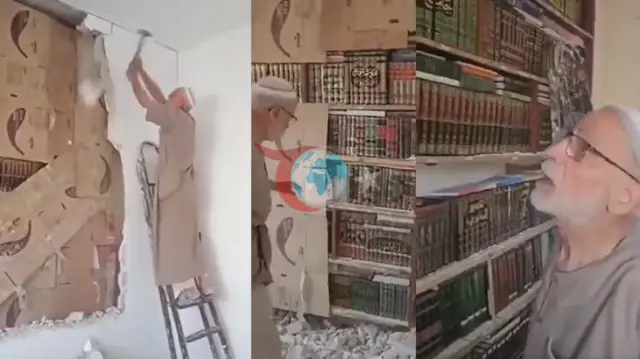 Əsəd rejimindən qaçarkən onu divarın arxasında gizlədib: 15 illik gizli kitabxana təhlükəsiz və sağlam üzə çıxdı