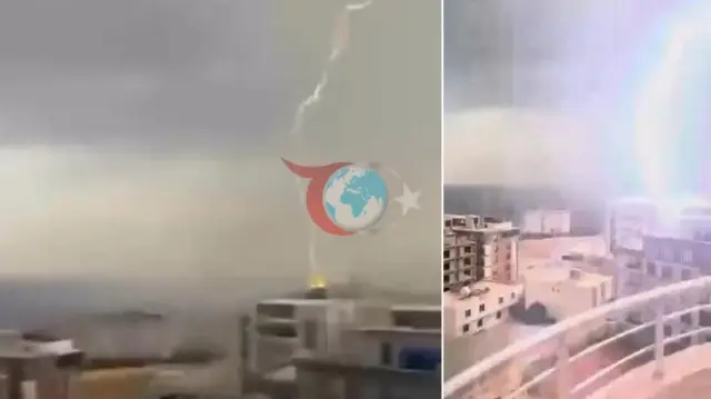 Şırnak'ta Korku Dolu Anlar: 8 Katlı Binaya Yıldırım Düştü!