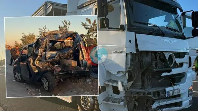 Kuzey Marmara Otoyolu'nda Feci Kaza: TIR Hafif Ticari Araca Çarptı, 1'i Çocuk 6 Yaralı