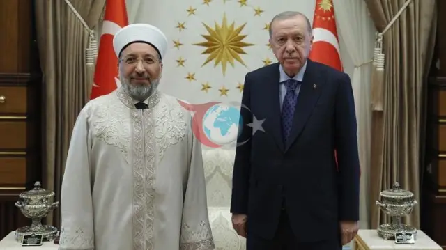 Cumhurbaşkanı Erdoğan, Diyanet İşleri Başkanı Safi Arpaguş'u Külliye'de Kabul Etti