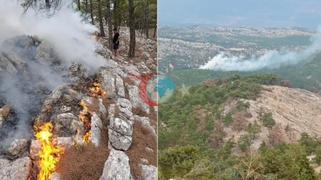 Mersin Silifke'de Korkutan Orman Yangını: Yıldırım Düşen Bölge Alevlere Teslim Oldu