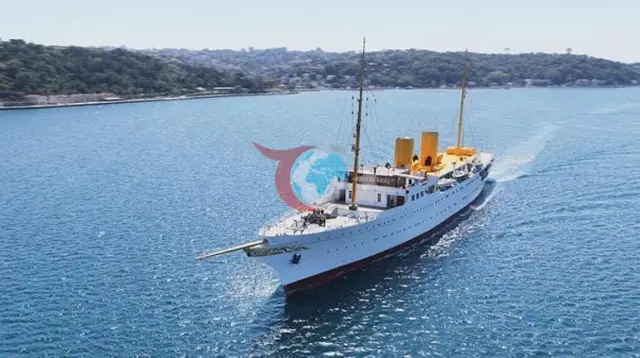 Atatürk’ün Emaneti TCG Savarona İstanbul Boğazı’nda: Görkemli Geçiş Havadan Görüntülendi