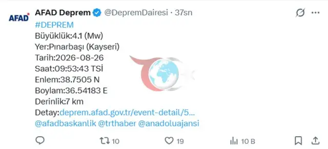 Kayseri'de Korkutan Deprem: AFAD ve Kandilli'den Peş Peşe Açıklamalar Geldi