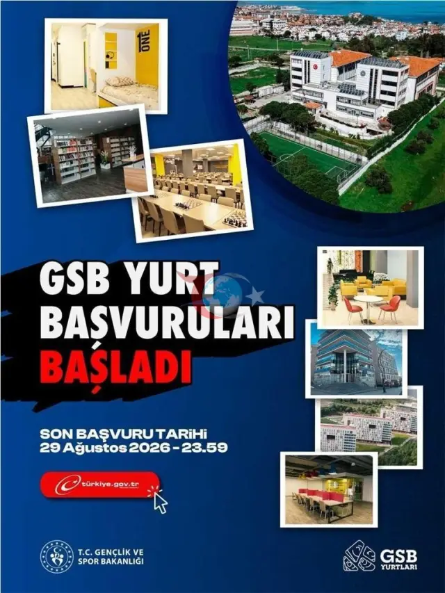 GSB KYK Yurt Başvuruları Başladı: 2024-2025 Başvuru Ekranı e-Devlet'te Açıldı