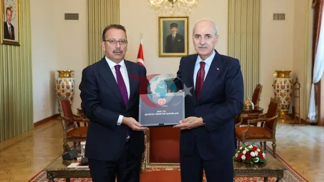 TBMM Başkanı Numan Kurtulmuş, Sayıştay Başkanı Metin Yener'i Kabul Etti