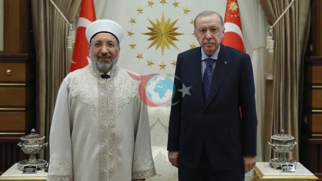 Cumhurbaşkanı Erdoğan, Diyanet İşleri Başkanı Arpaguş ile Külliye'de Bir Araya Geldi
