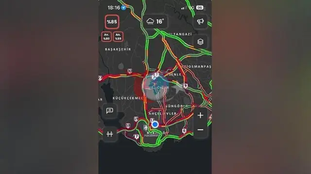 İstanbul'da Yağış ve Mesai Çıkışı Trafiği: Yoğunluk Yüzde 85'e Ulaştı