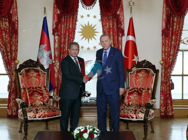 Cumhurbaşkanı Erdoğan, Kamboçya Başbakanı Hun Manet ile İstanbul'da görüştü