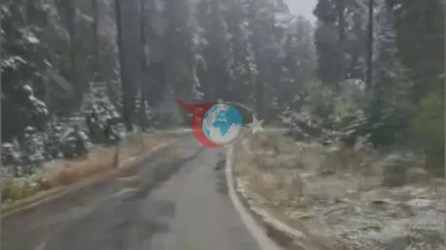Kastamonu'nun yüksek kesimlerinde kar yağışı etkili oldu